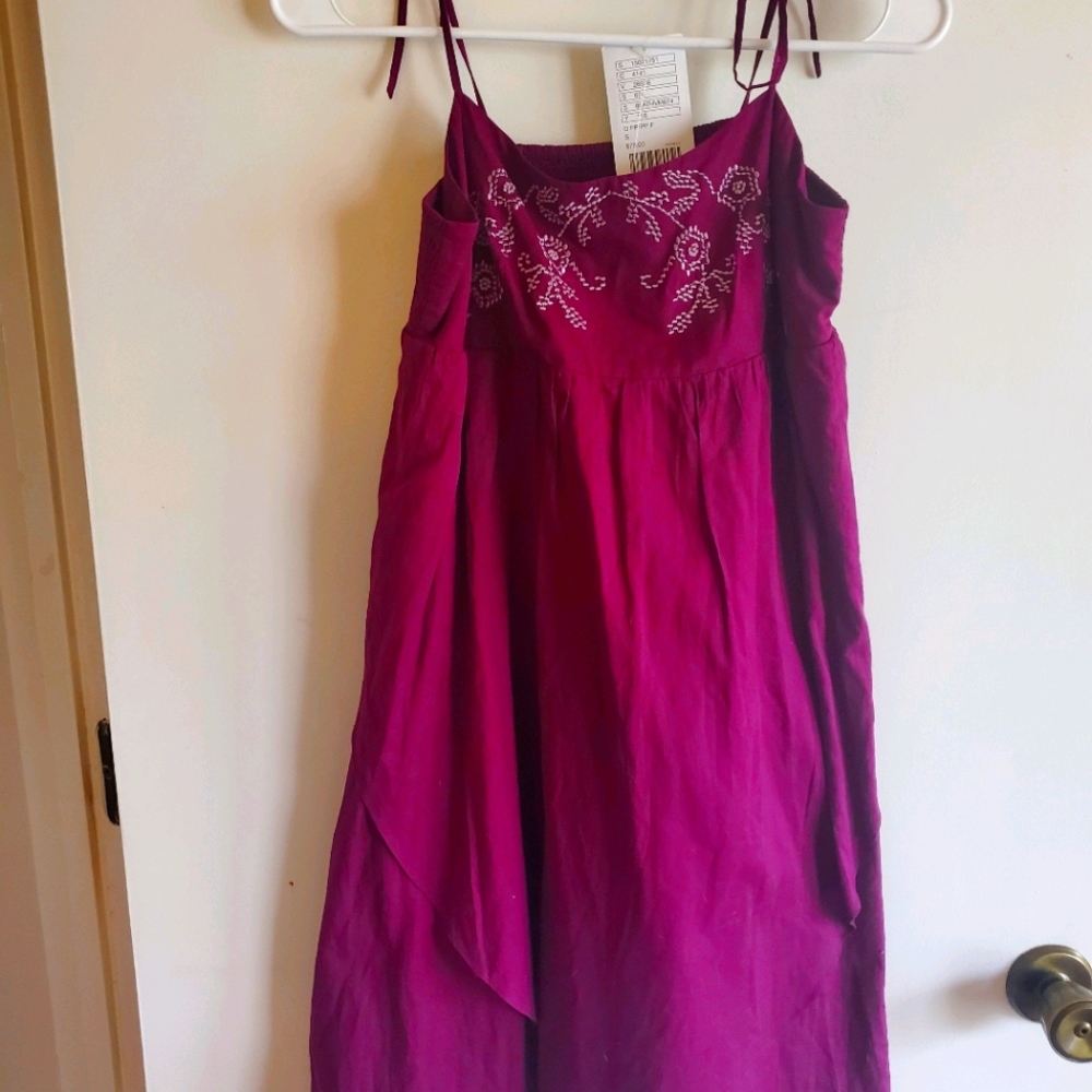 Plum cotton sundress